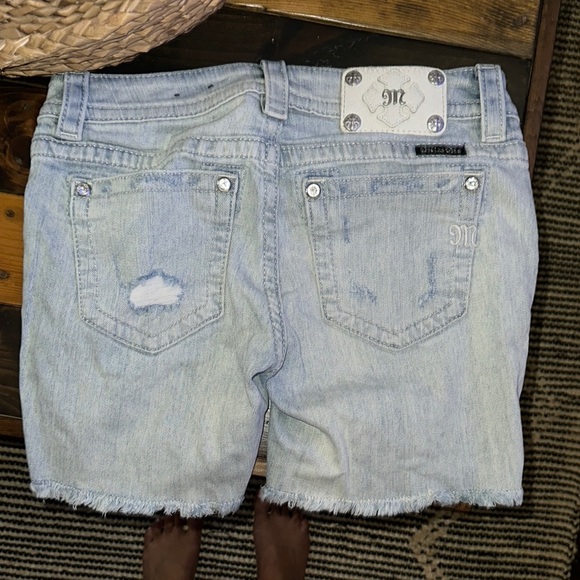 Miss Me Light Blue Distressed Denim Shorts - Picture 2 of 2